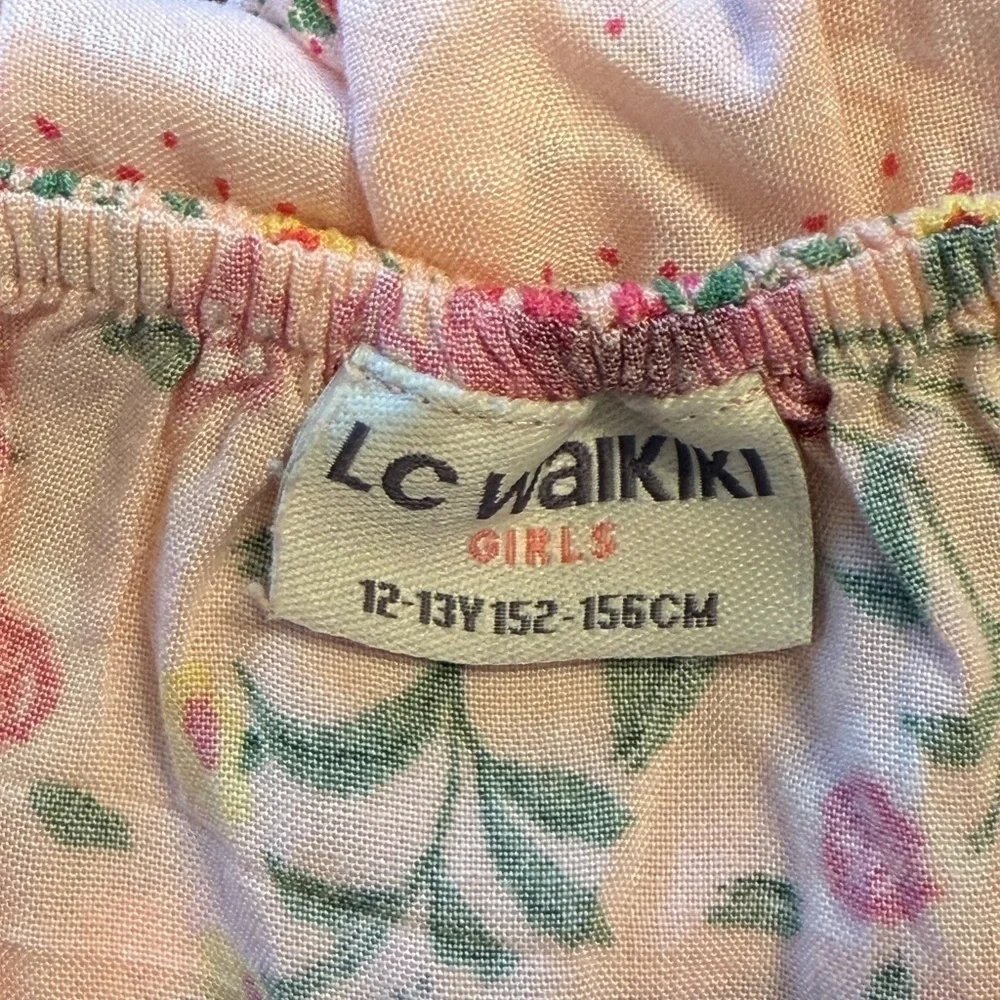 LC Waikiki Girls Pink Floral Off The Shoulder Maxi Dress Youth 12-13 152-156 cm